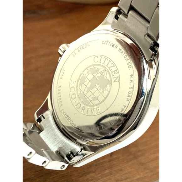 Citizen Womens Watch FE1140-86L Eco Drive Silhouette Blue Dial Silver Steel 29mm - Picture 8 of 15